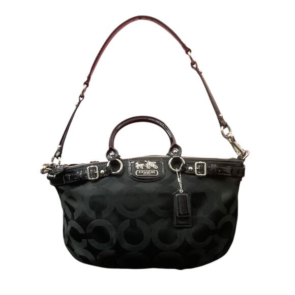 Coach Medium Madison Sophia Satchel Handbag in Black #18650 - Picture 1 of 7